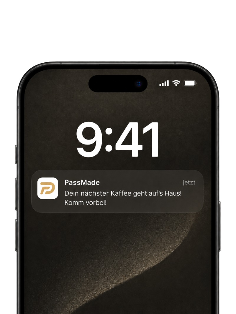 PassMade Push-Nachricht auf dem iPhone-Sperrbildschirm