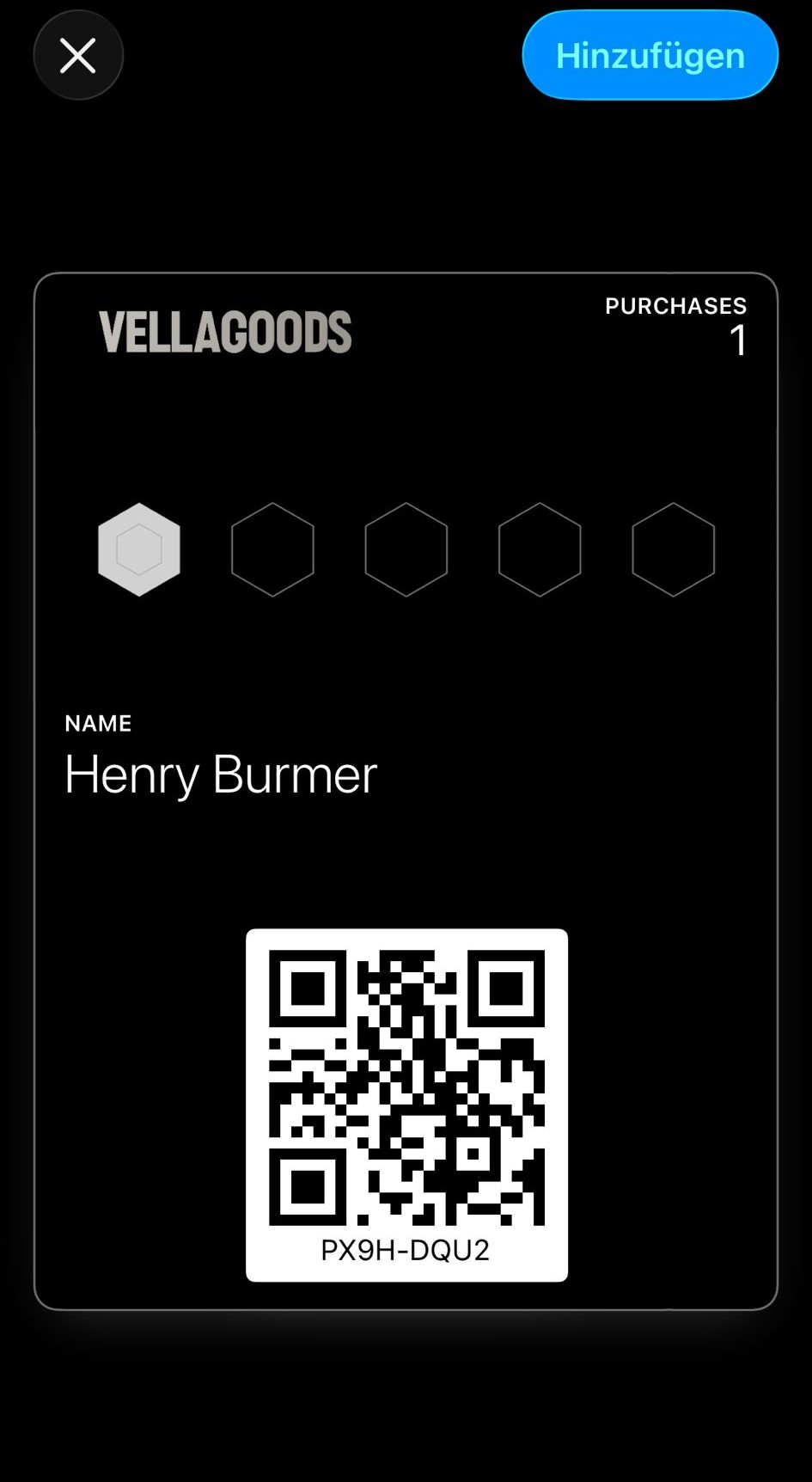 VELLAGOODS-Treuepass wird zu Apple Wallet hinzugefügt
